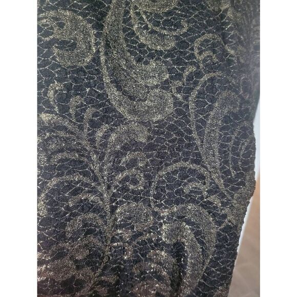 Connected Apparel Dress Black and Gold Size 12 - Picture 2 of 7